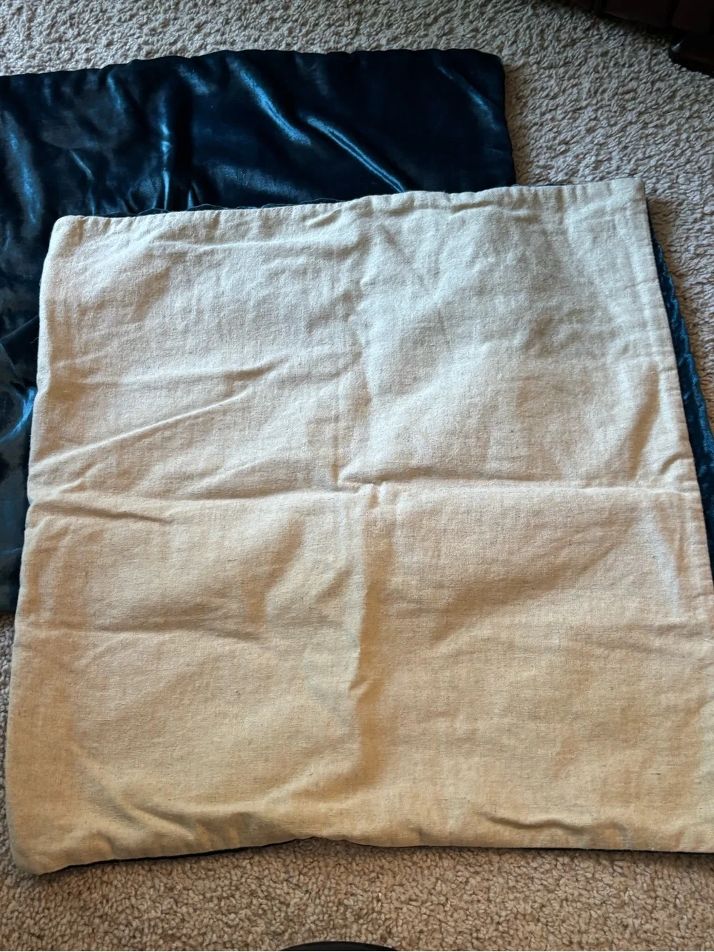 Blue Velvet West Elm pillowcases set of 2